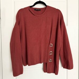 Burnt orange Sweater with details
